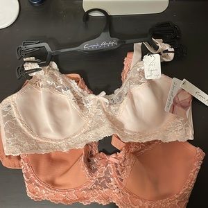 2 pack soft full figure bra light pinky nude and rose 38c NWT & NWOT